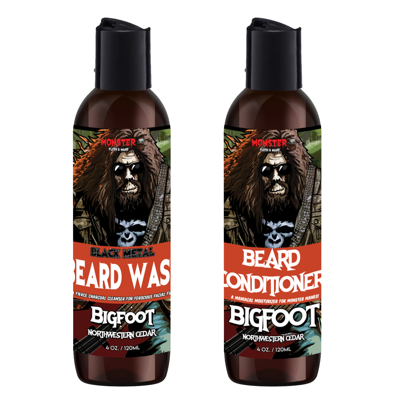 Beard Wash (Shampoo) and Beard Conditioner Combo Pack - Set of 2