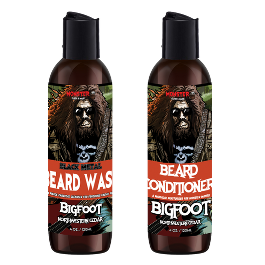 Beard Wash (Shampoo) and Beard Conditioner Combo Pack - Set of 2