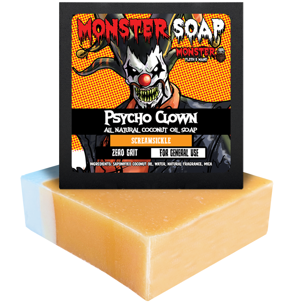 Psycho Clown Monster Soap - Blood Orange Vanilla - Screamsickle!